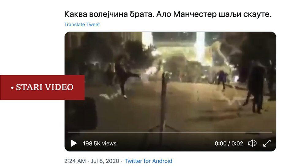 Protesti u Beogradu i Srbiji: Lažne vesti, dezinformacije, manipulacije i teorije na društvenim mrežama 5 suzavac volej video