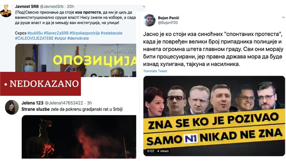 Protesti u Beogradu i Srbiji: Lažne vesti, dezinformacije, manipulacije i teorije na društvenim mrežama 6 ko stoji iza protesta