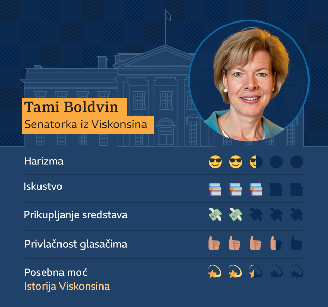 SAD i izbori 2020: Koga će demokrata Bajden izabrati kao kandidata za potpredsednika 6 Grafika Boldvin