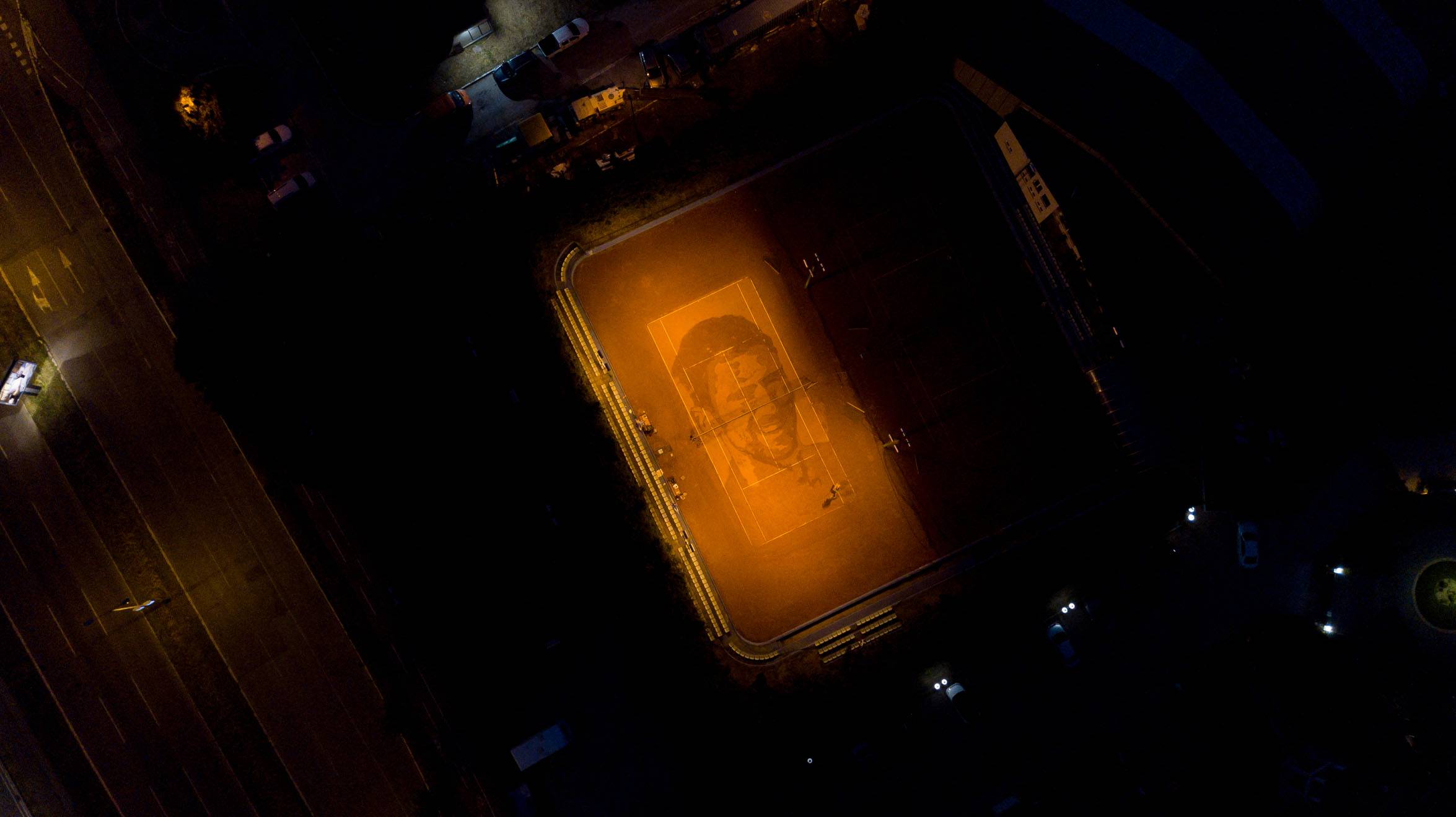 Najveći portret Đokovića, prvi na šljaci 3 Najveći portret Đokovića, prvi na šljaci 3