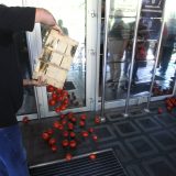 Poljoprivrednici nezadovoljni uvozom paradajza održali protest ispred ministarstva 2