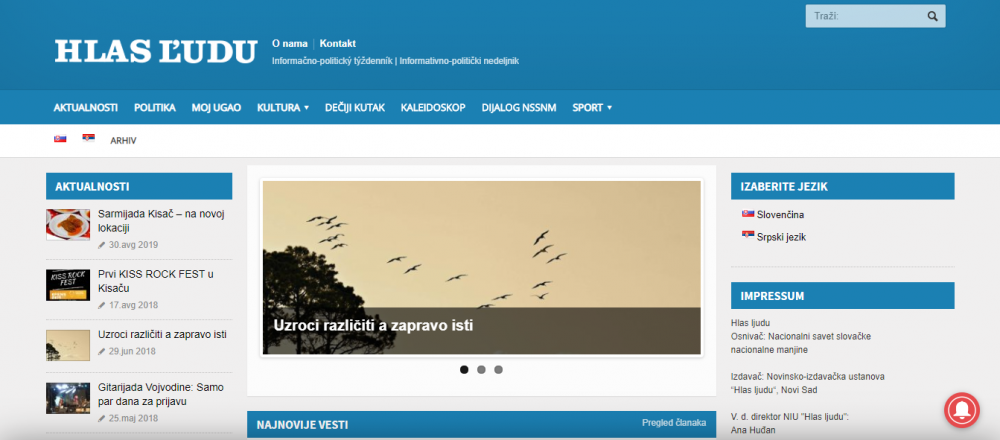 Urednica: Nedeljnik Hlas ljudu je postao je propagandno glasilo SNS 1