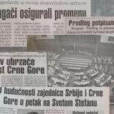 Zbog promene ustava SRJ crnogorski političari pozivali na nezavisnost 5