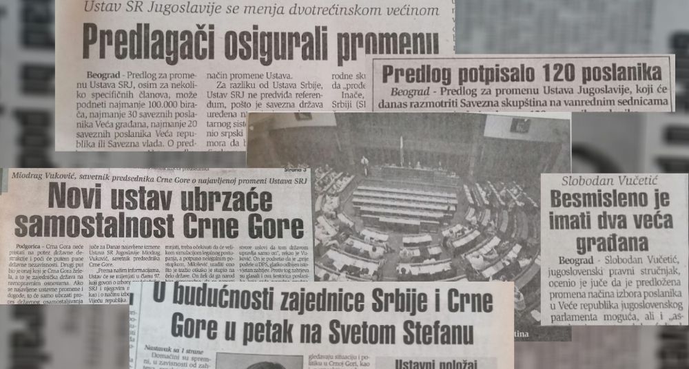 Zbog promene ustava SRJ crnogorski političari pozivali na nezavisnost 1