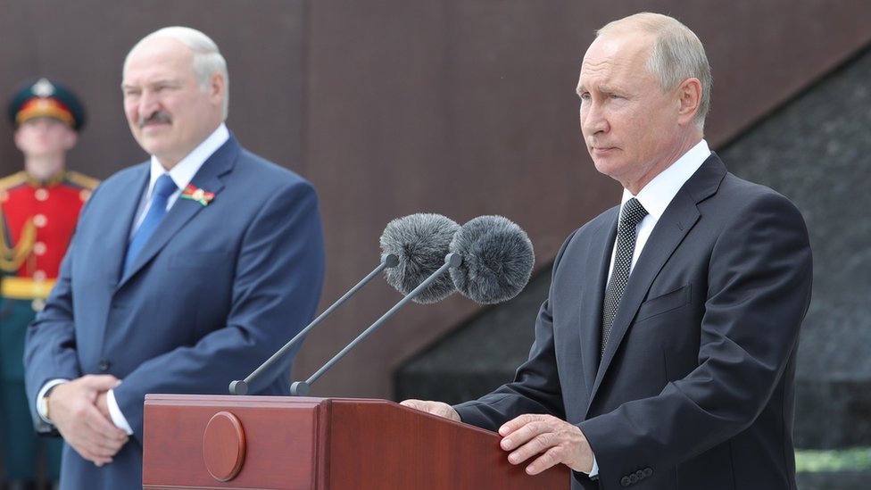 Putin i Lukašenko, 30. jun 2020.
