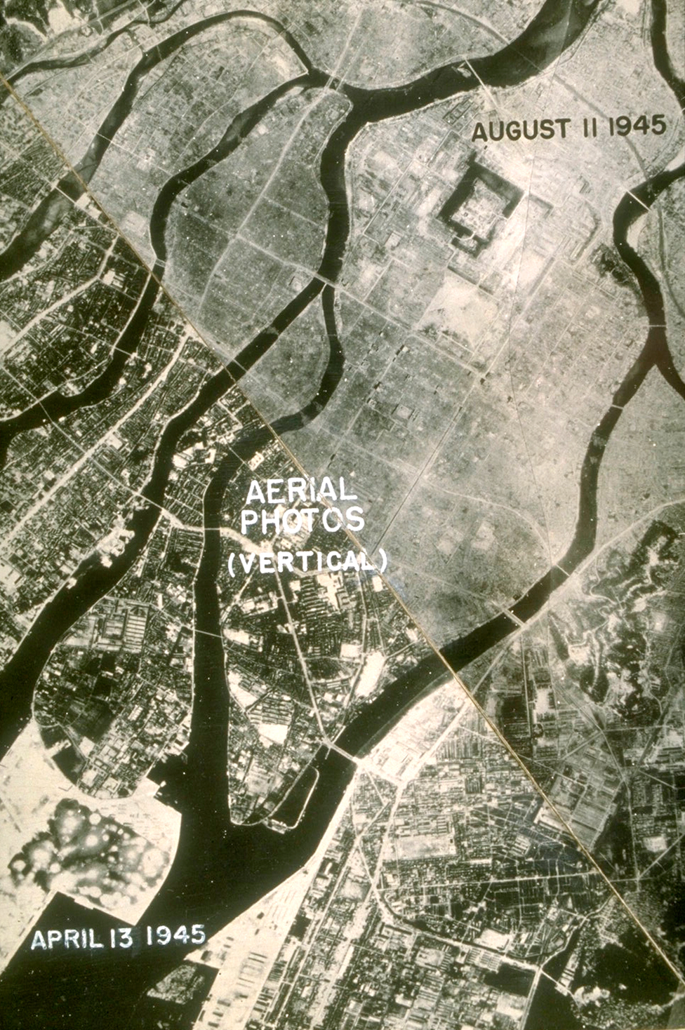 Hirošima i Nagasaki: 75 godina od atomske bombe 8 A composite aerial image showing Hiroshima before and after the atomic bomb