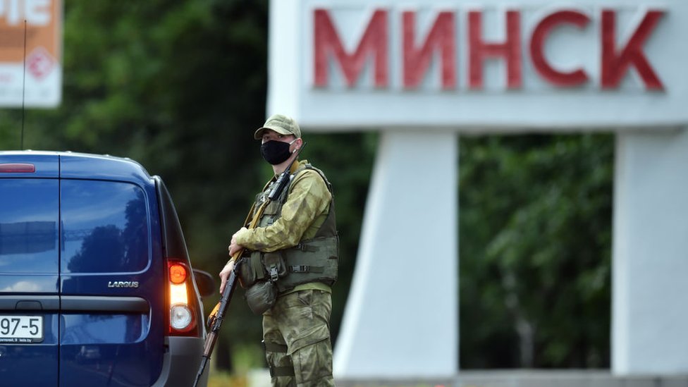 Vojnici na prilazima oko Minska