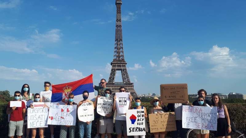 Globalni protest dijaspore za demokratiju u Srbiji (VIDEO) 1