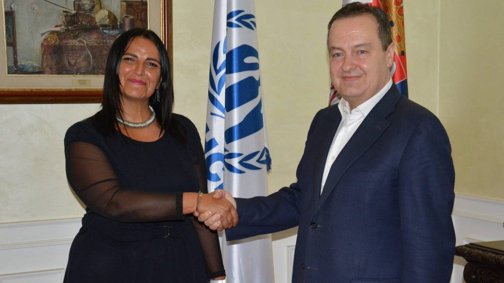 Dačić sa novom šeficom predstavništva UNHCR u Srbiji Frančeskom Boneli 1