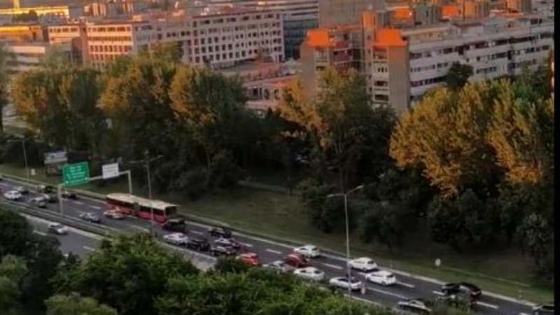 Protestna vožnja autoputem kroz Beograd u znak podrške Srbima u CG 1