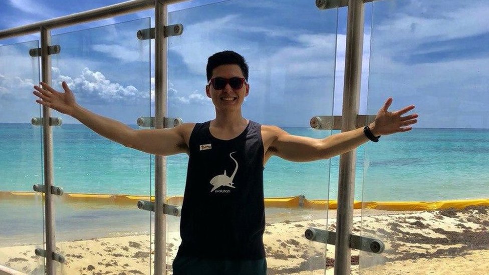 Eugene Cheow during a diving trip to Mexico's Cozumel island, 2019