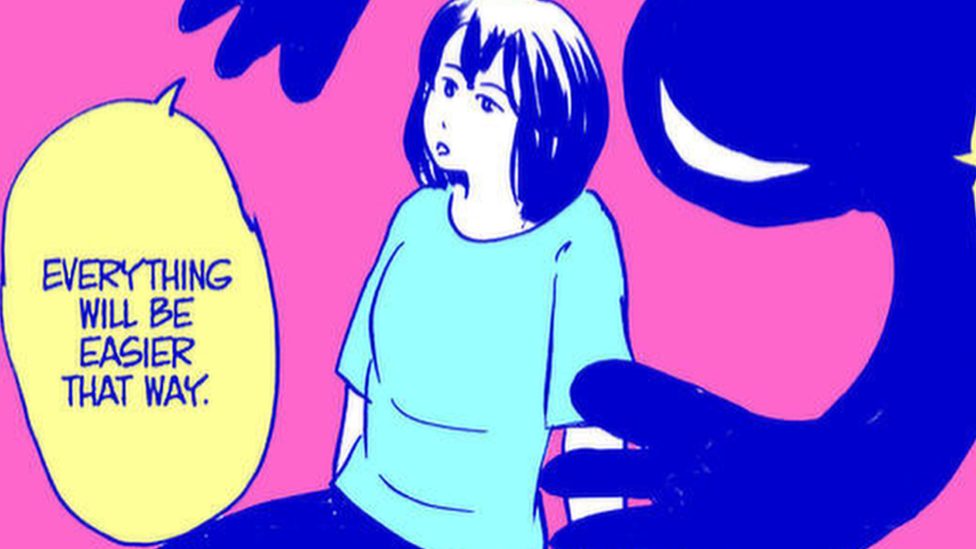 Svetski dan prevencije samoubistva: „Pokušaje da se ubijem pretvorila sam u strip" 8 Scene of Diary of My Daily Failures in which Kobayashi is "haunted" by dark thoughts