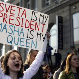 Beloruska policija uhapsila desetine na protestu hiljada ljudi u Minsku 13