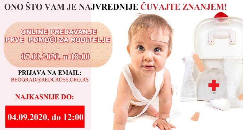 Online predavanje prve pomoći za roditelje u organizaciji Crvenog Krsta 1