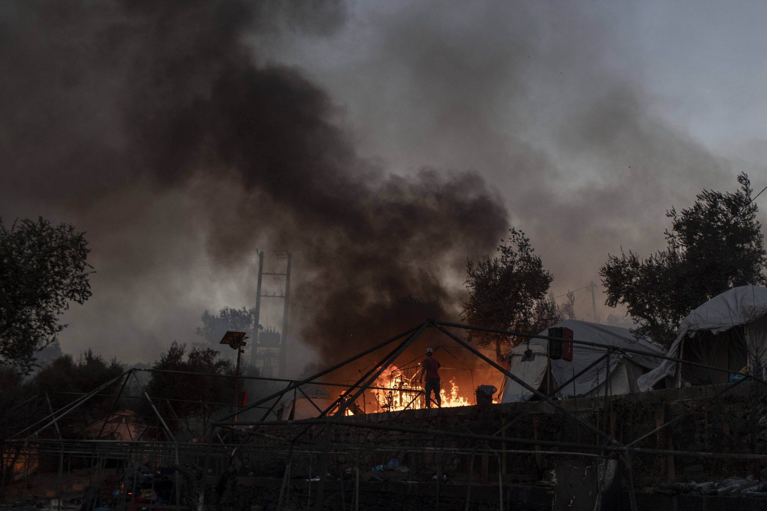 Malo ostalo od grčkog izbegličkog kampa Morija posle drugog požara 1