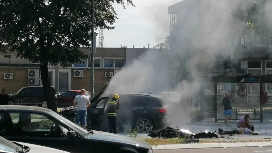 Eksplodirao auto na Novom Beogradu, preminuo povređeni Strahinja Stojanović (FOTO) 1