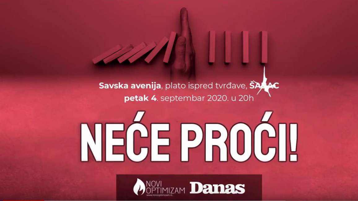 Tribina "Neće proći" večeras u Šapcu 1