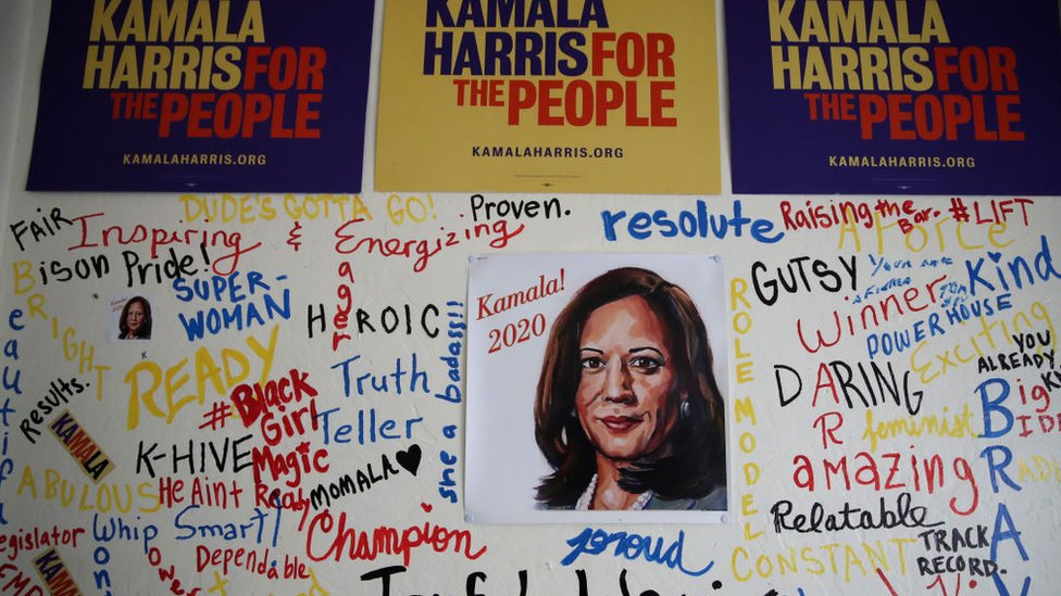 Kamala Harris campaign signs