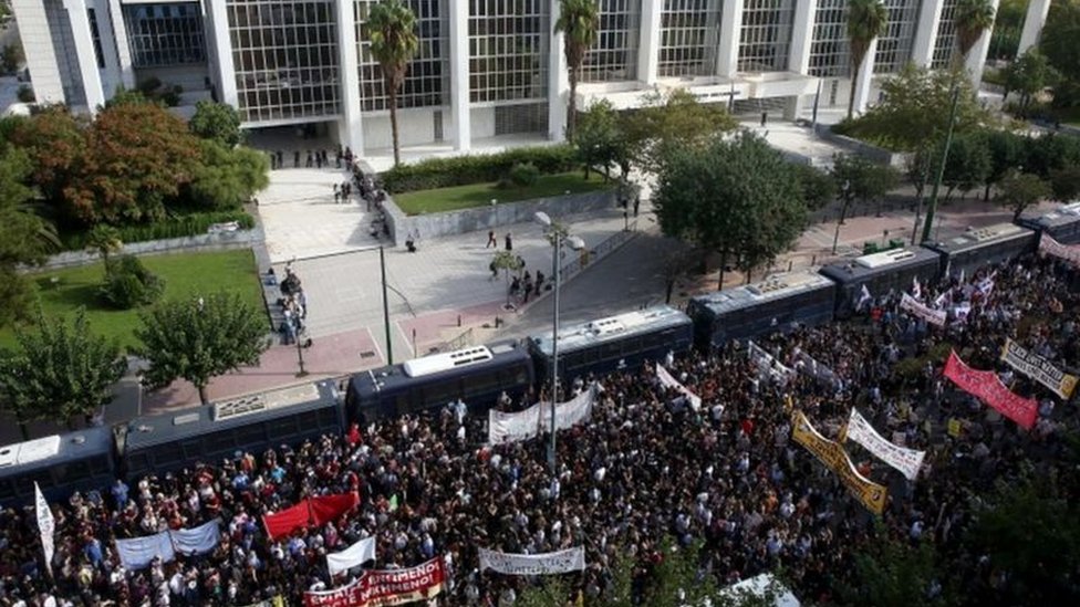 Protest ispred Apelacionog suda u Grčkoj
