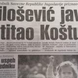 Dan posle 5. oktobra obeležila Miloševićeva čestitka Koštunici 5