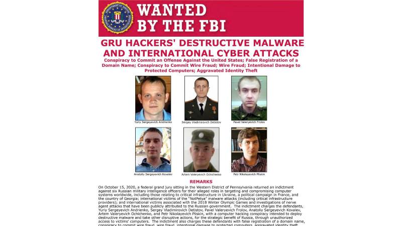 SAD optužile šest pripadnika ruske obaveštajne službe GRU za hakerske napade 1