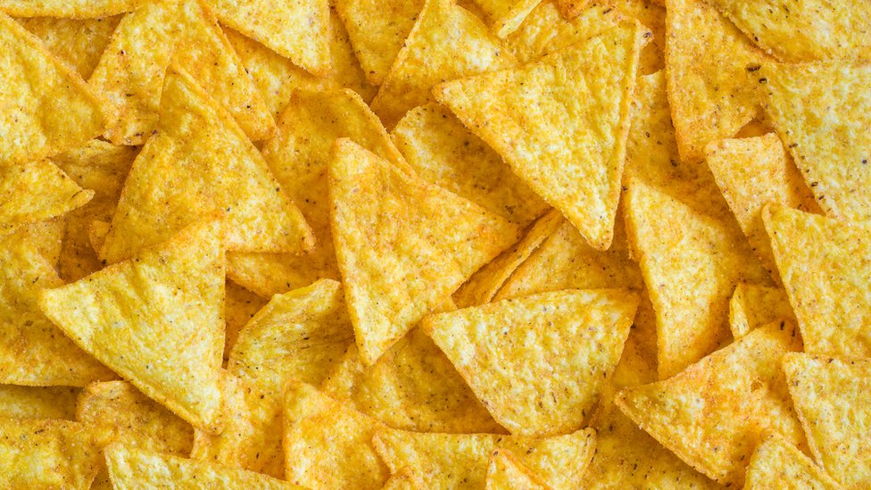 Tortilla chips on a plate