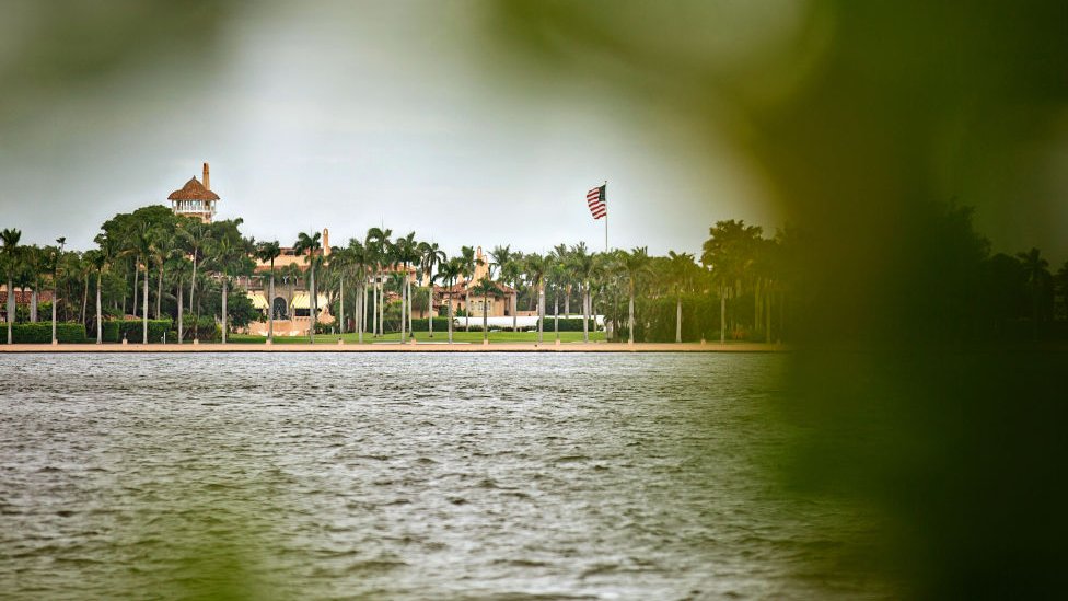 A view of Mar-A-Lago, the Palm Beach, Florida home of Donald Trump from the West Palm Beach