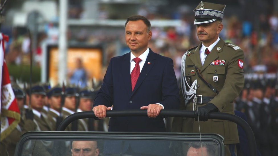 Polish president Andrzej Duda attends the Army Celebration Day on 15 August 2018