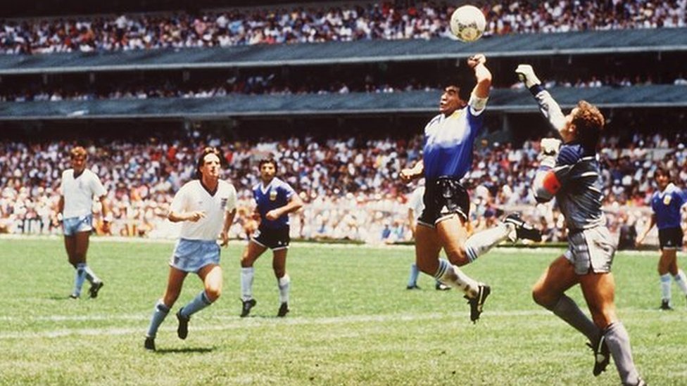 Diego Maradona's famous 'Hand of God' goal