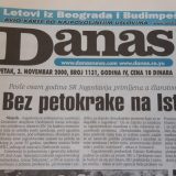 SR Jugoslavija pre 20 godina primljena u članstvo Ujedinjenih nacija 5