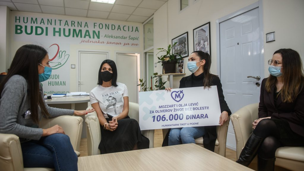Da Oliver dobije najvažniju bitku! Olja Lević i Mozzart donirali sredstva fondaciji „Budi human“ 2