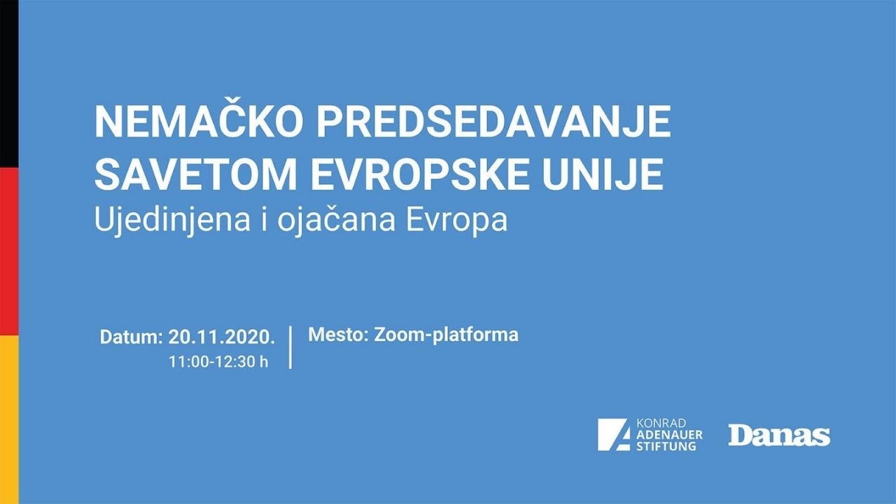 Onlajn konferencija o nemačkom predsedavanju EU 20. novembra 1