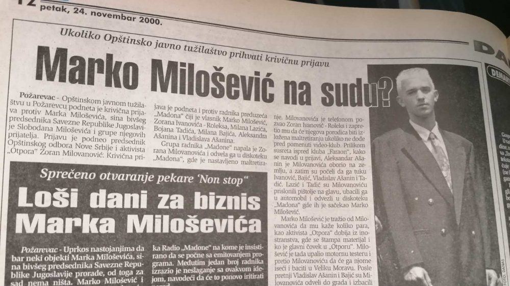 Zbog čega je pre 20 godina krivično gonjen Marko Milošević? 1