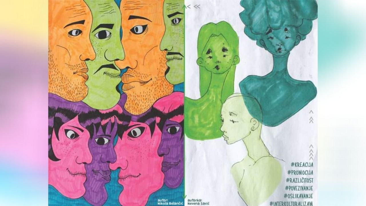 Zrenjaninski gimnazijalci oslikali mural "Interkulturalnost" na zidu škole 1