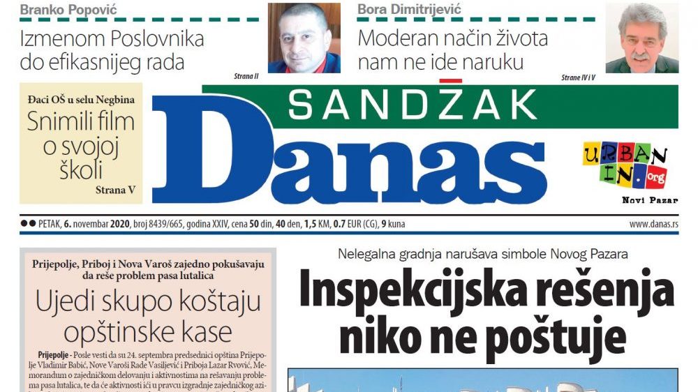Sandžak Danas - 6. novembar 2020. (PDF) 1