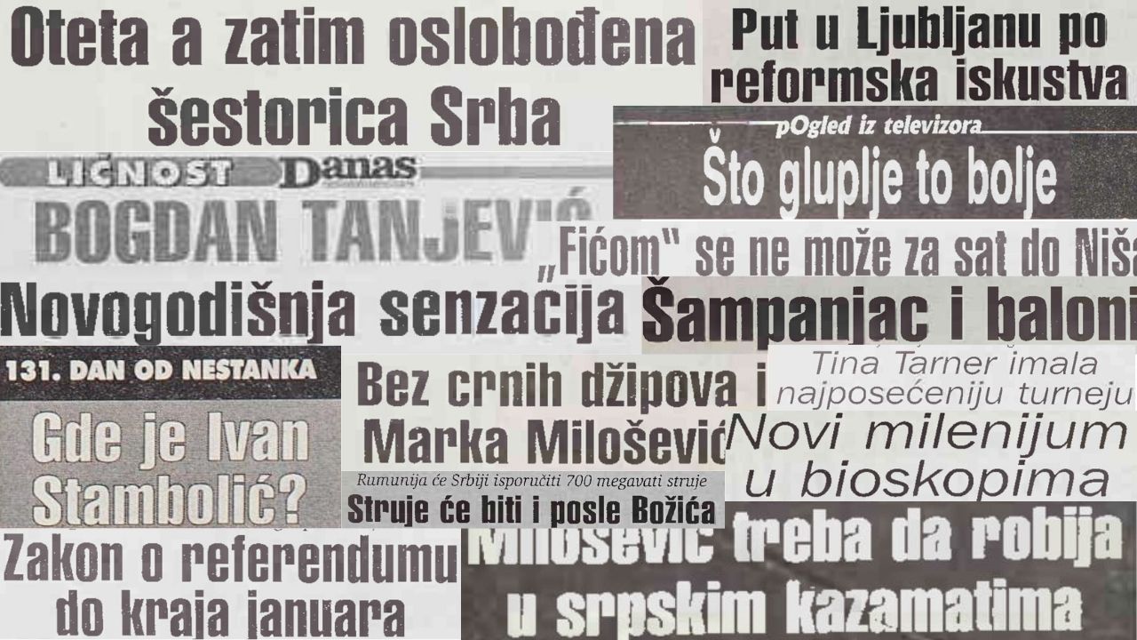 Šta su bile vesti u prvom broju Danasa 2001. godine? 1