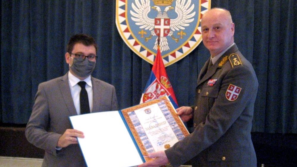 Požarevcu zahvalnica za izuzetan doprinos časti i ugledu Garde 1