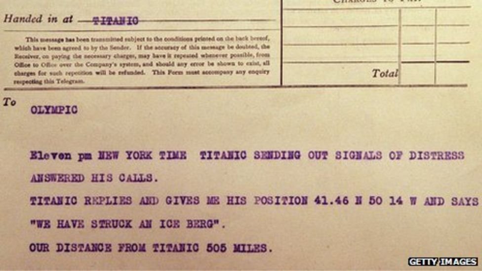 telegramma s "Titanika"
