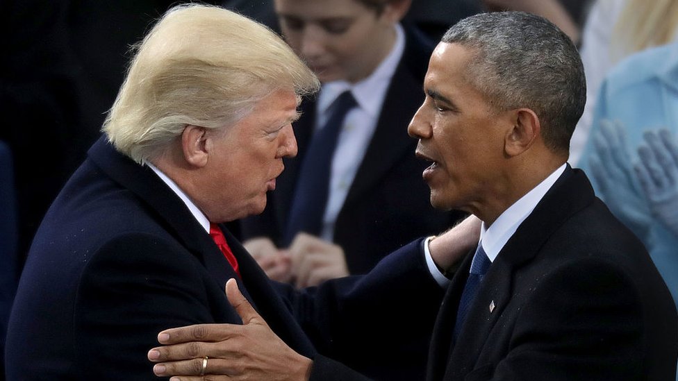 Donald Trump and Barack Obama