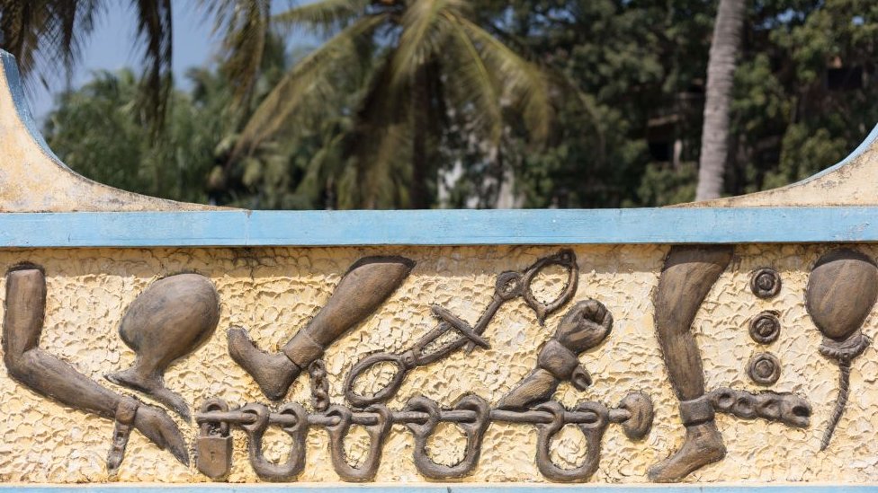 Slave trade monument in Benin, West Africa