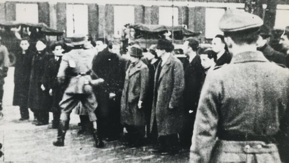 Dutch Jews were detained on the Jonas Daniël Meijerplein in Amsterdam on 21 February 2021