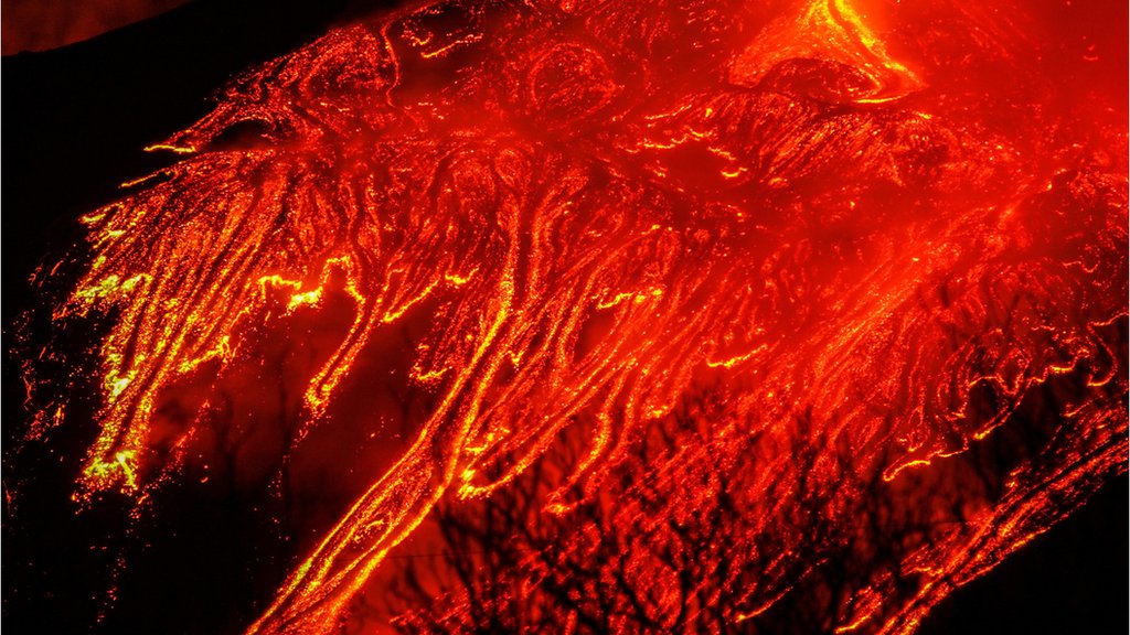 Mount Etna - lava seen up close