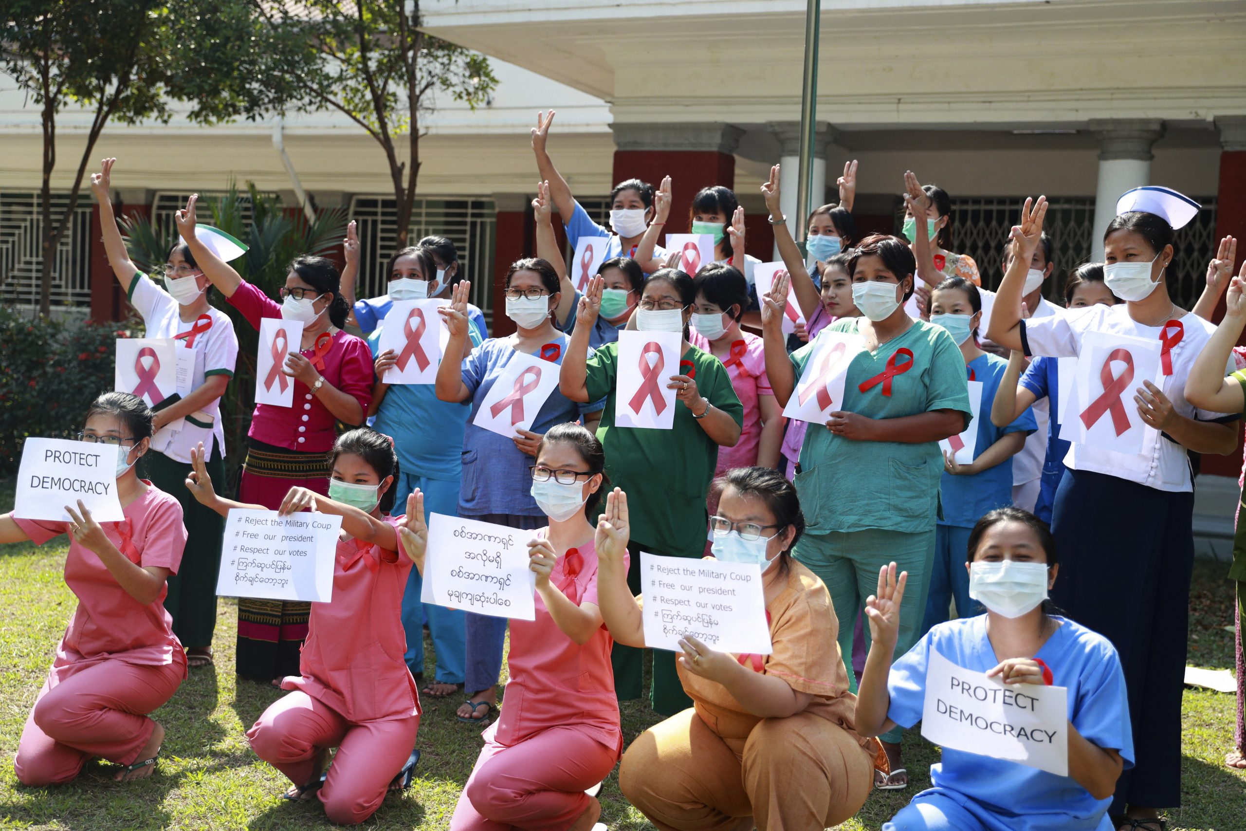 Protest profesora i studenata u Mjanmaru 1