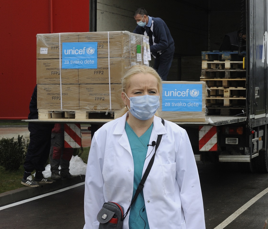 UNICEF isporučio zaštitnu opremu za kovid bolnicu u Batajnici i Kliničkom centru Srbije 2