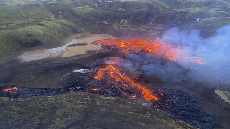 Slabi erupcija vulkana na Islandu 1