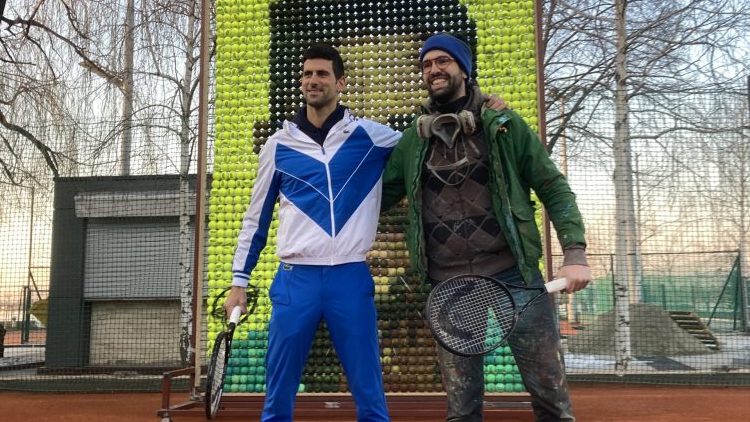 Mozaik od 2.177 teniskih loptica u čast Novaka Đokovića 2