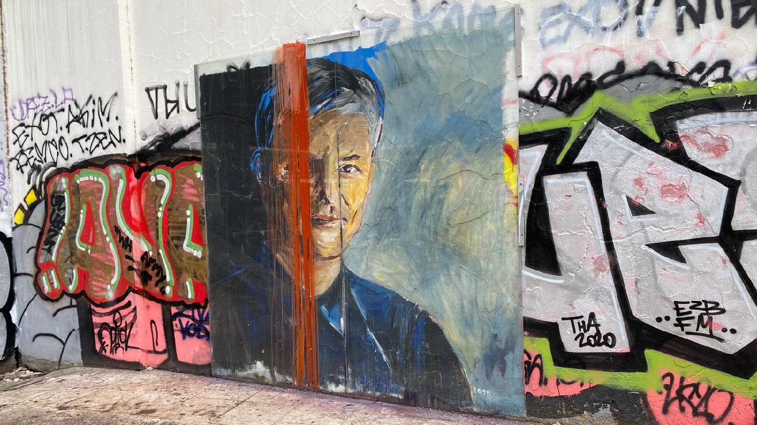 Obnovljen mural Zoranu Đinđiću 1