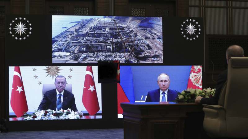 Erdogan i Putin simbolično otvorili gradilište trećeg nuklearnog reaktora u Turskoj 1