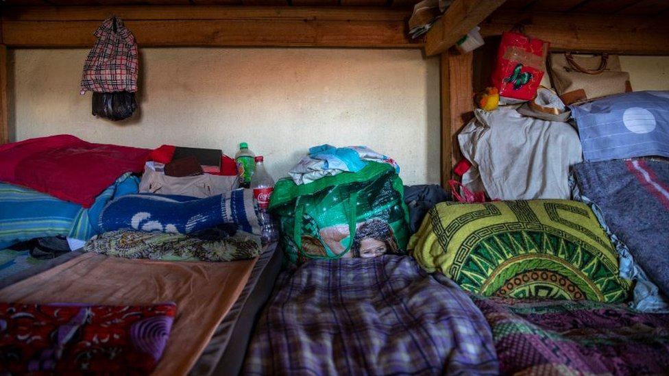 Beds lines up without a gap in prison