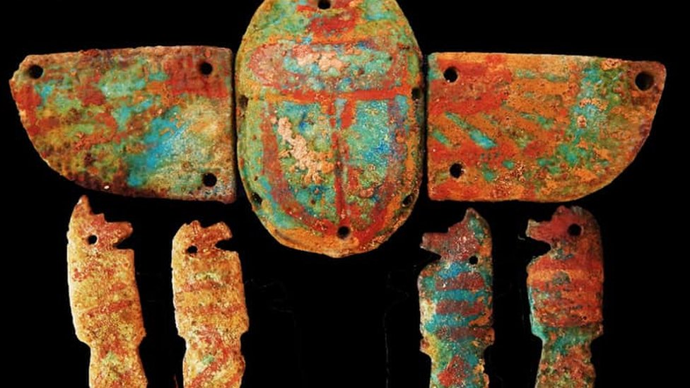A picture of a scarab beetle amulet found near Luxor